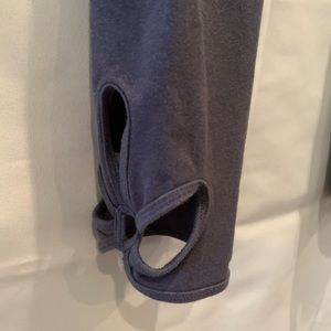 Aerie Leggings Gray Split Hem And High Waist Size Small